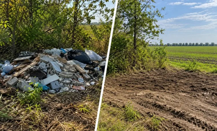В Наурском районе ликвидировали незаконную свалку на сельхозземлях